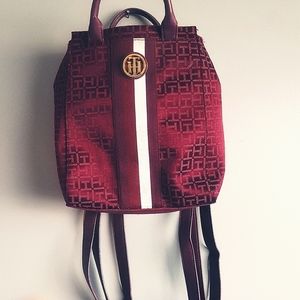Tommy Hilfiger burgundy backpack